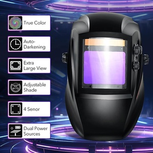 Casques de soudage solaires à obscurcissement automatique TRQ, certifiés, couleur fidèle, 4 capteurs, plage de teinte réglable 5-9/9-13, grande vue - Product Image 2