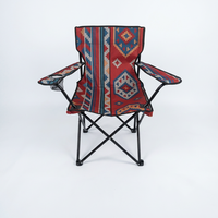 Chaise de plage pliable légère avec cadre en acier rembourré, porte-gobelet, écologique, portable, pour le camping en plein air, pique-nique, Arabie Saoudite