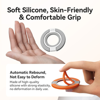 Support de téléphone magnétique double face en silicone avec aimant puissant N52, rotation à 360°, béquille flexible et étanche
