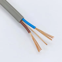 Vente directe d'usine, câble électrique BVVB+E 300/500V, conducteur en cuivre pur, taille personnalisée disponible, grande quantité à bas prix