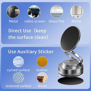 Vente flash 360 °   <span class=keywords><strong>Support</strong></span> de téléphone de <span class=keywords><strong>voiture</strong></span> rotatif - Ventouse super puissante et <span class=keywords><strong>support</strong></span> magnétique pliable pour tous les smartphones - Product Image 5