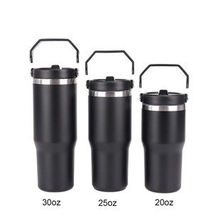 Bán buôn tùy chỉnh 20oz & 30oz thép không gỉ Tumblers bền cách điện kim loại chai nước với lật rơm cà phê cắm trại - Product Image 3