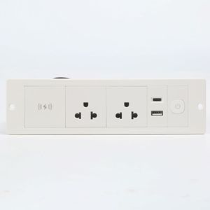 ปลั๊กพ่วง <span class=keywords><strong>LAPU</strong></span> 110V 15A มาตรฐานอเมริกา 20W ช่องเสียบ USB Type-C พร้อมระบบชาร์จเร็วแบบไร้สาย รองรับ NFC สายยาว 3 เมตร และมีเต้ารับ 2 ช่อง - Product Image 1