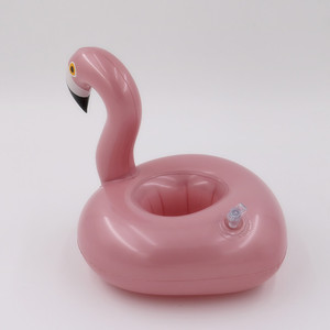 <b>Inflatable</b> Flamingo Cup Holder Pink PVC <b>Floating</b> Drink Holder For Pool Beach Party - Product Image 4
