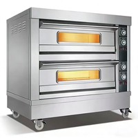 Horno de Convección Portátil de Acero Inoxidable con Control Digital y Alta Temperatura para Restaurante, Panadería, Pizzería