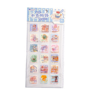 2 par paquet d'autocollants de dessin animé mignon jour de défaut série de bandes dessinées manuel matériel coupe autocollants en forme de film - Product Image 5