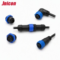 Konektor Kabel Sirkular Tahan Air M25 Push Lock Power Signal Aviation 180 90 Derajat Plug Socket untuk RV Marine Battery Pack