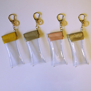 Japanese style transparent PVC lipstick storage <b>bag</b>, simple and portable <b>bag</b> hanger, <b>patchwork</b> makeup touch-up lipstick - Product Image 4