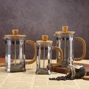 <span class=keywords><strong>Cafetière</strong></span> à piston en verre, fabrication directe usine, capacité 350ml/600ml, style moderne, <span class=keywords><strong>filtre</strong></span> en acier inoxydable, bois - Product Image 4