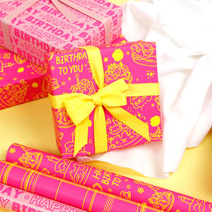 New arrival <b>wrapping</b> <b>paper</b> <b>birthday</b> children gift pink <b>wrapping</b> <b>paper</b> - Product Image 3