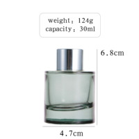 Flacon diffuseur en verre noir transparent de luxe personnalisé 30 ml avec bâtonnets