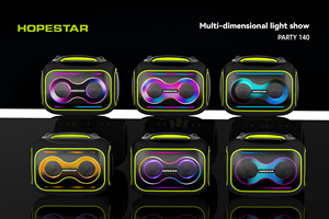 Hopestar <span class=keywords><strong>partybox</strong></span> 140ลำโพงแบบพกพา80W 12500mAh RGB ไฟ LED ลำโพงปาร์ตี้พร้อมไมโครโฟน - Product Image 6