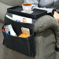 Magazines télécommandés anti-dérapant chaise suspendue canapé bras canapé accoudoir plateau organisateur avec organisateur 4 poches