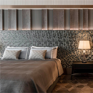 Set Camera da Letto Moderno Bianco per <span class=keywords><strong>Hotel</strong></span>, Stile Villa Reale, Pacchetto Mobili con Testiera in Pelle King Size per <span class=keywords><strong>Hotel</strong></span> 3-5 Stelle - Product Image 2