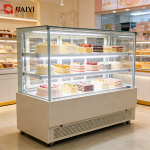 ตู้แช่เค้กแบบตั้งพื้น สแตนเลส ควบคุมอุณหภูมิอิเล็กทรอนิกส์ สำหรับกาแฟ - Product Image 1