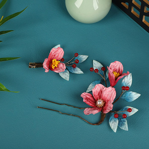 Diseño original, estilo nuevo, estilo antiguo, juvenil, horquilla china con flor en degradado rosa, bata de la mañana, maquillaje Hanfu, Hanfu - Product Image 3