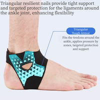 Attelle de soutien de la cheville avec compression élastique pour la stabilité des articulations, équipement de protection pour la prévention des blessures sportives pour la course à pied