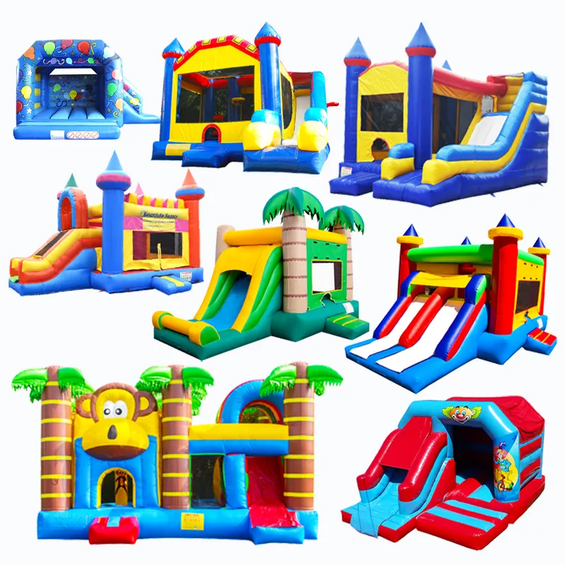 Rode Platte Top Titanische Boot Brandweerwagen Bounce House Bounce House Jump Castle