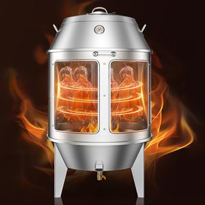 <span class=keywords><strong>Asador</strong></span> de Acero Inoxidable de Gran Capacidad de 60 cm con Vidrio Transparente para Asar Pollo, Pato y Carne - Product Image 1
