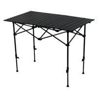 Table de rangement d'extérieur moderne, portable, beige et noire, durable, robuste, de haute qualité, réglable, 99*55*52-82cm, vente en gros
