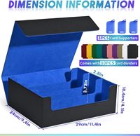 Maßgefertigte Moderne Nachhaltige Multifunktionale PU-Leder Commander-Kartenbox Rechteckige Aufbewahrungsbox mit Magnetverschluss für