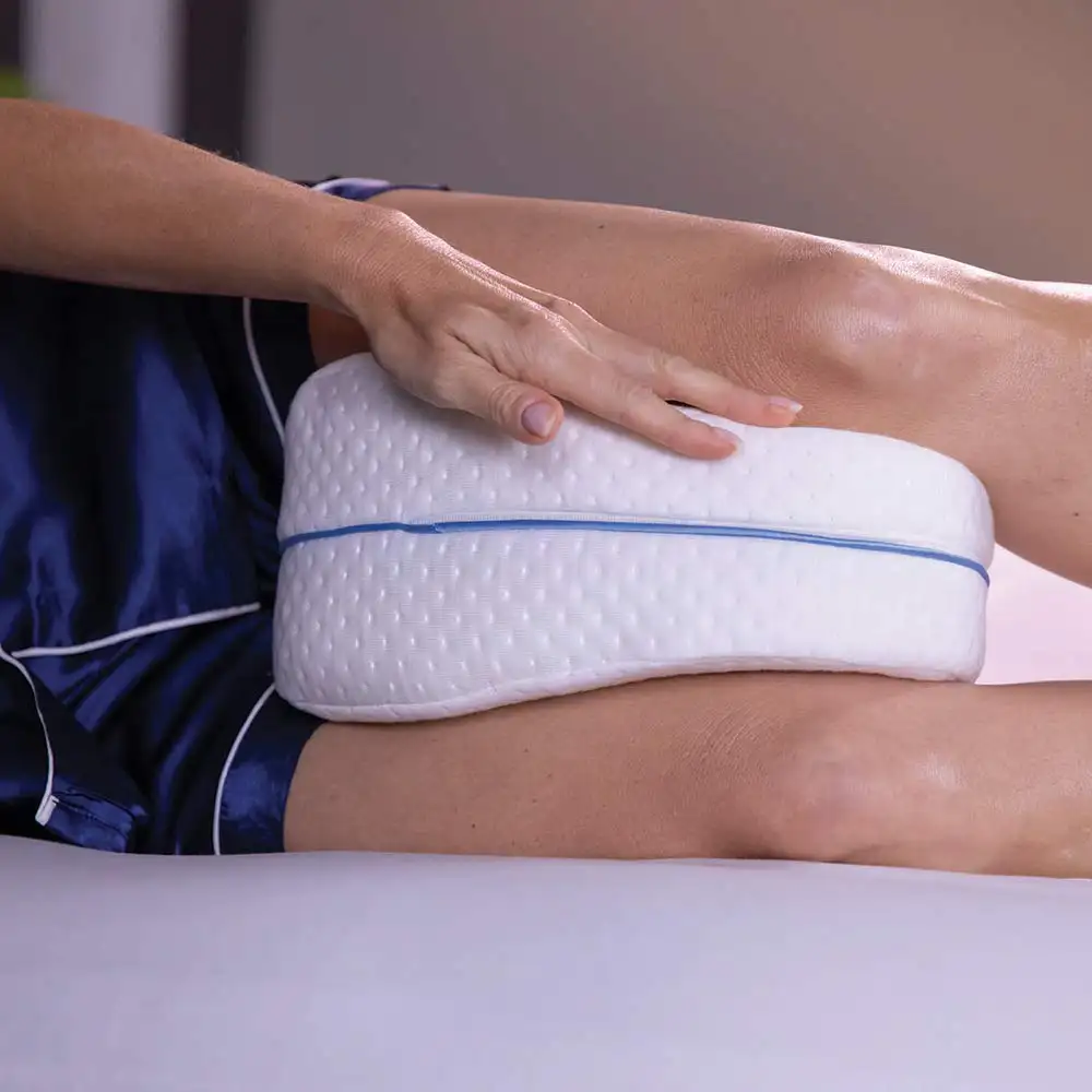 Coração Forma de Refrigeração Knee Pillow Memória Espuma Travesseiro Perna