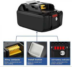 <span class=keywords><strong>Batterie</strong></span> <span class=keywords><strong>BL1830B</strong></span> pour outils électriques sans fil 18V, 5.0Ah 6.0Ah, rechargeable, compatible avec les batteries 18V BL1850B BL1860B, avec <span class=keywords><strong>batterie</strong></span> KC - Product Image 3
