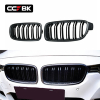 Pour BMW F30 F31 320i 330i 335i 340i 2011-2018, calandre de pare-chocs avant en fibre de carbone à double lamelles, grille de radiateur 51712240775