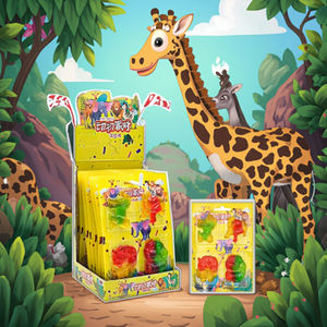 Vente en gros de <span class=keywords><strong>bonbons</strong></span> gelés halal gommeux amusants en forme d'animal <span class=keywords><strong>bonbons</strong></span> et <span class=keywords><strong>bonbons</strong></span> 3D en forme de lion et de tigre <span class=keywords><strong>bonbons</strong></span> mous ODM - Product Image 1