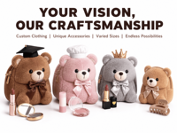 Pochette cosmétique en peluche Teddy Bear OEM ODM, sac à maquillage portable mignon, organisateur de rouge à lèvres et miroir, sac en peluche personnalisé, cadeau promotionnel