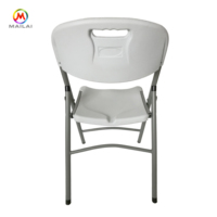 Chaises pliantes en résine plastique blanche de haute qualité, légères, durables, empilables, pour banquets, fêtes, salon, appartement