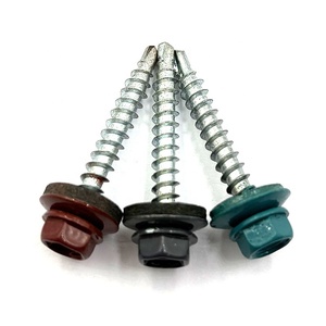 Vis autoperceuses à six pans creux de qualité supérieure, peintes en couleur, filetage grossier, zinguées - Product Image 2
