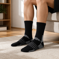 Chaussettes de randonnée ODM Outdoor Trail Crew, en laine mérinos de qualité supérieure, mi-mollet, tricotées, séchage rapide, pour le sport et la randonnée