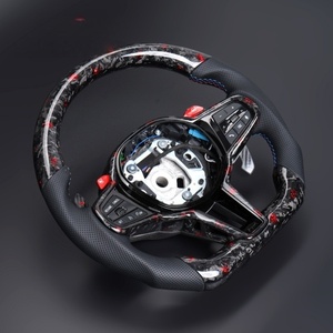 Volante de Fibra de Carbono Forjado Rojo CS Personalizado para <span class=keywords><strong>BMW</strong></span> G11 G12 G21 G22 G23 G20 G30 G01, Directo de Fábrica, Nueva Actualización - Product Image 2