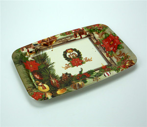 <span class=keywords><strong>Plateau</strong></span> <span class=keywords><strong>de</strong></span> Noël rectangulaire en plastique imprimé intégral pour la décoration <span class=keywords><strong>de</strong></span> la maison, idéal pour les fruits - Vente en gros - Product Image 3