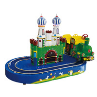 Château de piste à jetons enfants petit parc d'attractions Trains Mini équipement de parc parc parc intérieur en Fiber de verre aire de jeux intérieure RITENG