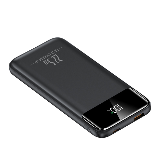 High Quality Slim 10000mAh Power Bank 22.5W Fast Charging USB-C PD 20W LED Display Portable Battery