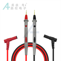 JIALUN 20A 1000V Cable de prueba para multímetro de cobre con aislamiento de silicona, kit de cables de alta corriente rojo y negro