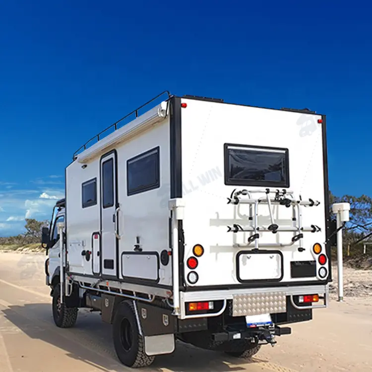 American Fibreglass Unimog Expedição Camper Camper Deslize em 4x4 rv campista Overland autocaravana expedição caminhões