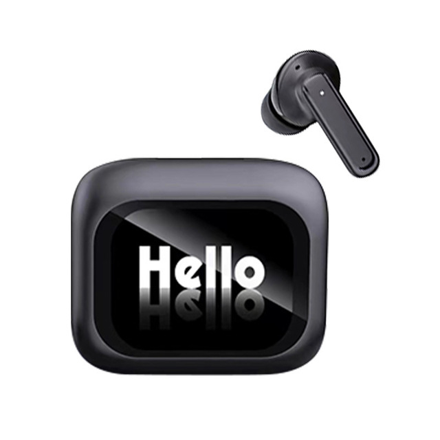 Tws B'luetooth Earbuds with Full Color LCD Display Long Battery Life ANC Touch Screen TWS Earphone for Music