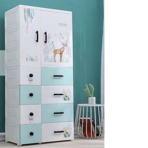 Ropero de Plástico de Alta Calidad en Oferta con Diseño de Ciervo Bebé, Puertas Abatibles, Colgador y 4 Cajones - Product Image 6