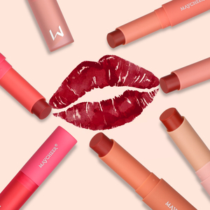 Maycheer 5 colores crema vegana lápiz labial de <span class=keywords><strong>alta</strong></span> calidad mejor cosmético suave <span class=keywords><strong>Natural</strong></span> barato lápiz labial mate cosméticos - Product Image 2