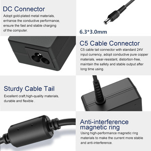 Cargador rápido de 45W al por mayor 15V 3A 6,3*3,0mm Material GAN reemplazo AC DC cargador de ordenador portátil <span class=keywords><strong>Toshiba</strong></span> <span class=keywords><strong>Satellite</strong></span> PA2450U enchufe de la UE - Product Image 3