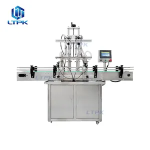 LT-QZDY4 automatische 4 Köpfe Servo kolbenpumpe Saft Getränk Quantitative Kosmetik flasche Flüssigkeits füll maschine