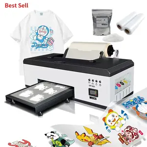 FREE SHIPPING to USA Roll DTF Inkjet Printer Impresora XP600 L1800 DX5 DTF T Shirt Cloth Sticker Garment Printing Machine