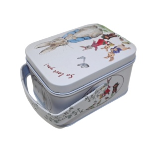 Wholesale Handheld Tinplate <b>Box</b> Cute Peter Rabbit Pattern <b>Empty</b> Metal Tin <b>Box</b> For Biscuit Chocolate Wedding Favor <b>Gift</b> Packing - Product Image 4