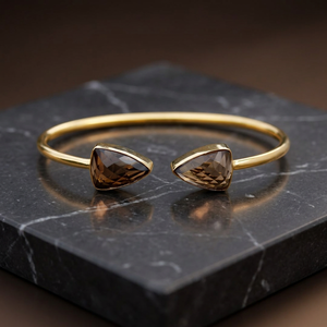 Pulseras/Brazaletes de Latón Hechos a Mano con Piedras Preciosas, Joyería Étnica Unisex para Aniversario, Moda - Product Image 3