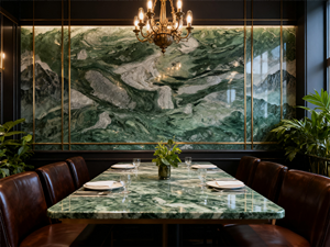 אבן יוקרה ירוקה טבעית אבן דקורטיבית פנים גבוהה אבן קיר רקע דקורטיביים/משטח/כיור - Product Image 5