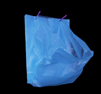 Sac de rangement en plastique bleu facile à ouvrir avec tube en plastique pour l'emballage alimentaire