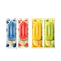 Sachet d'emballage souple en plastique pour bâtonnets glacés, scellé sur trois côtés, avec film de lamination brillant thermoscellable, pour snacks, prix usine YSH